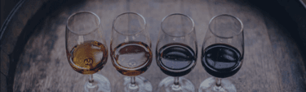 4 verres de vin différents